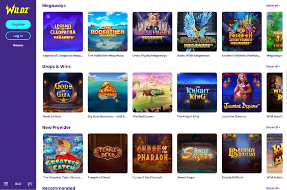 Wildz Casino Screenshot 2