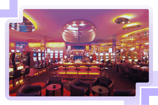 Bar und Spielautomaten im Casino Baden