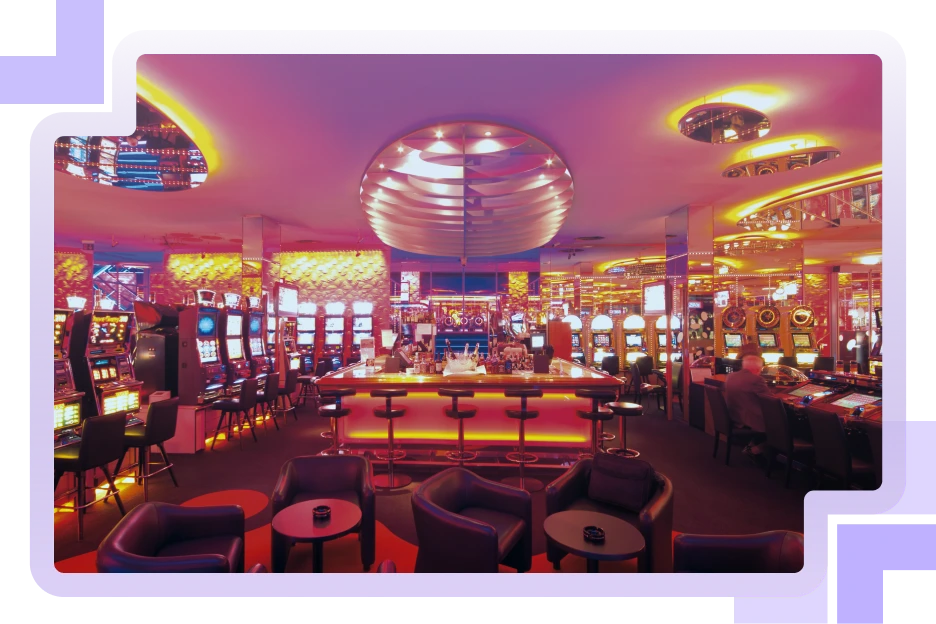 Bar und Spielautomaten im Casino Baden