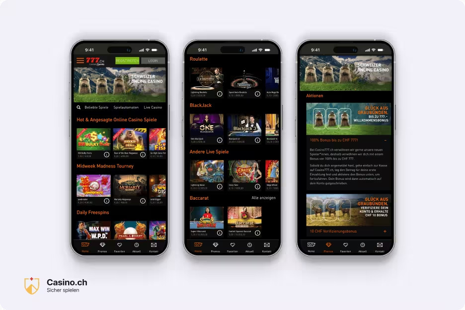Capture d'écran mobile de Casino 777