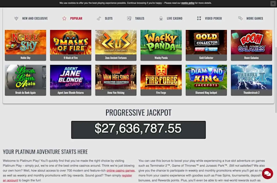 Platinum Play Popular Games