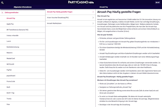 Overview of payment methods