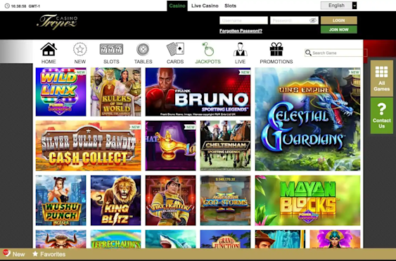 Casino Tropez jackpots