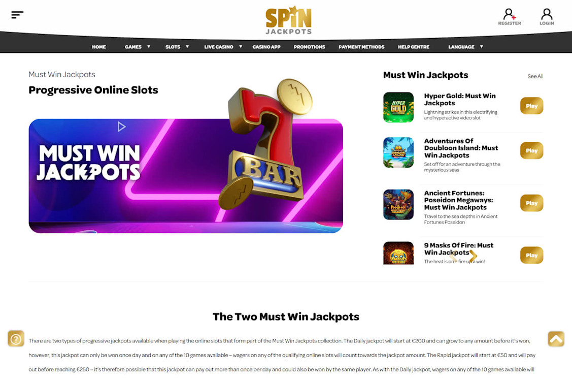 Spin Casino Screenshot 2