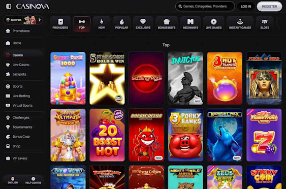 Casinova casino screenshot 3
