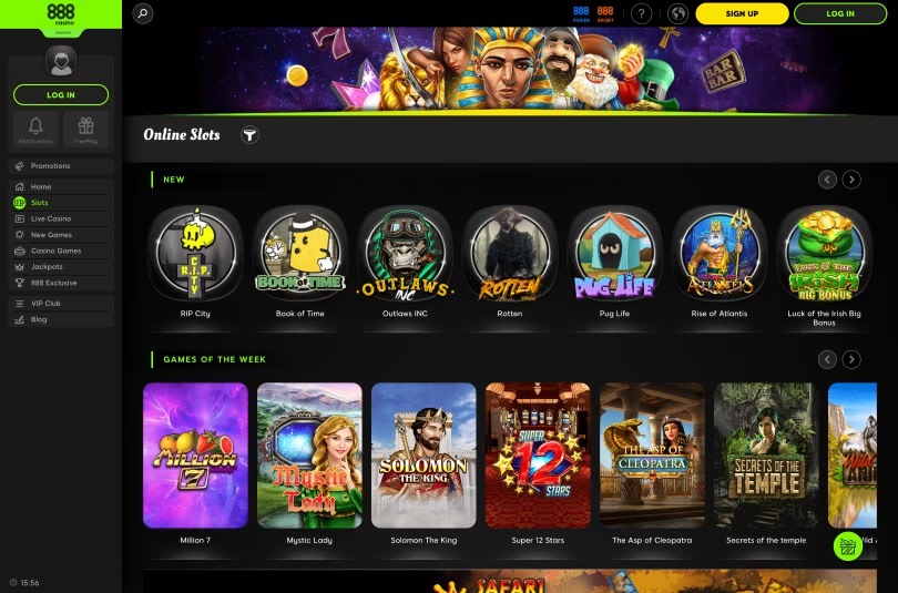 888 Casino Review Slots