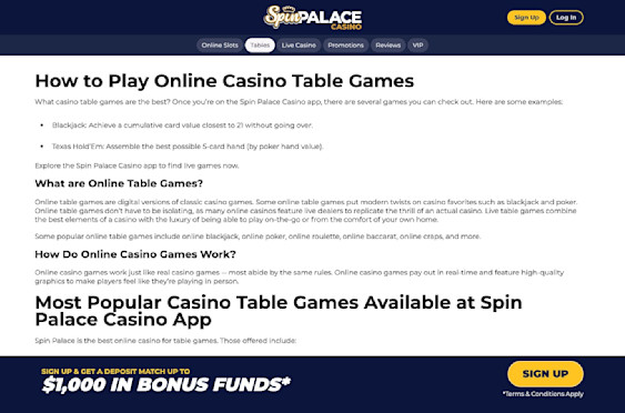 Spin Palace Pennsylvania screenshot 3