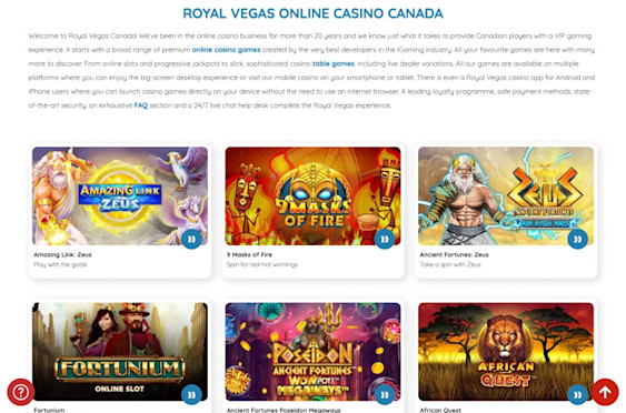 Royal Vegas Review Canada