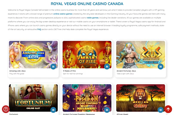 Royal Vegas Review Canada