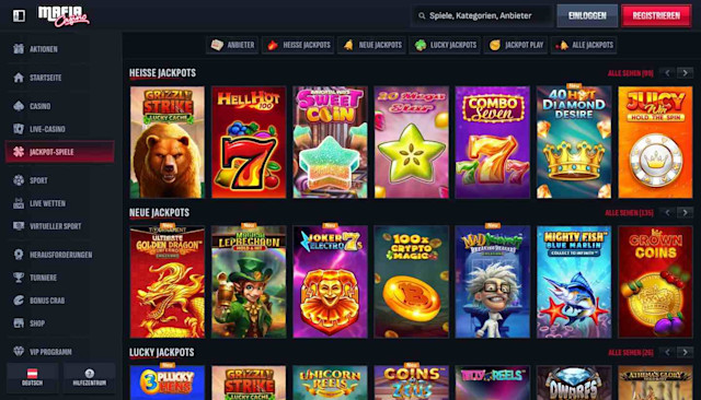 MafiaCasino Jackpots