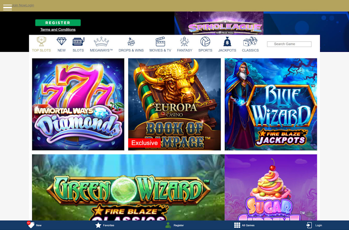 Europa Casino Screenshot 2