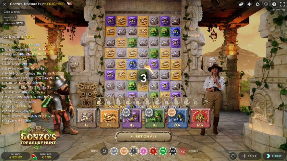 Gonzo’s Treasure Hunt Live Screenshot