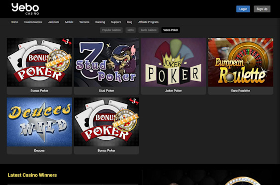 Yebo Casino Screenshot 2