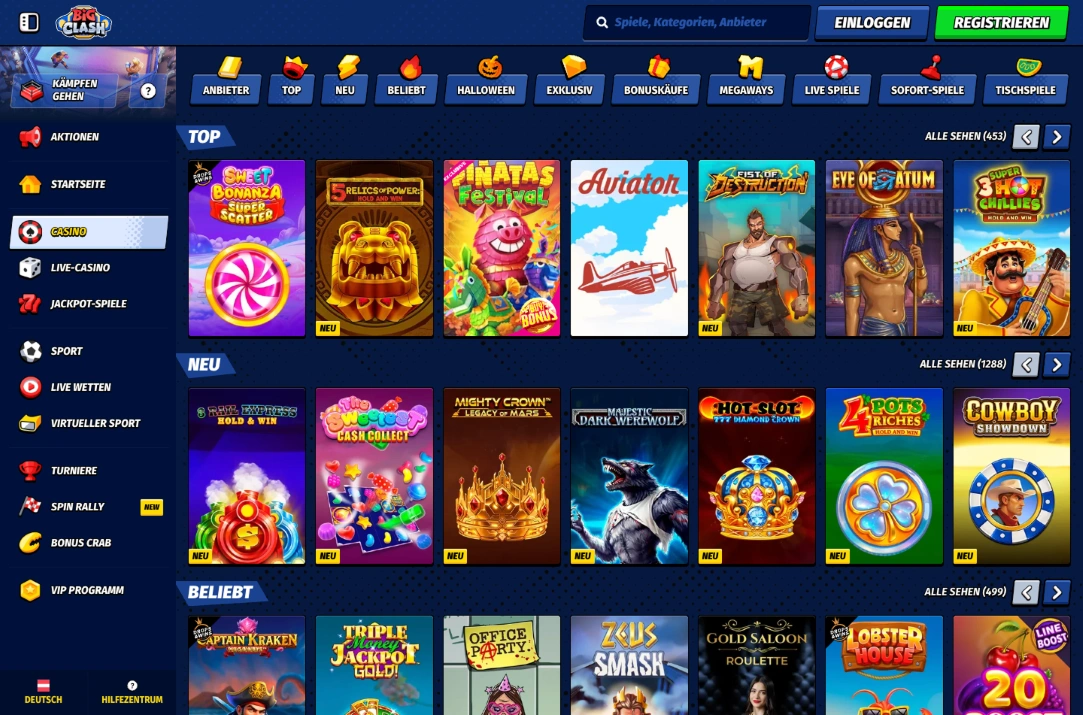 BigClash Casino Screenshot 3