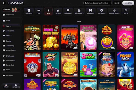 Casinova casino screenshot 4