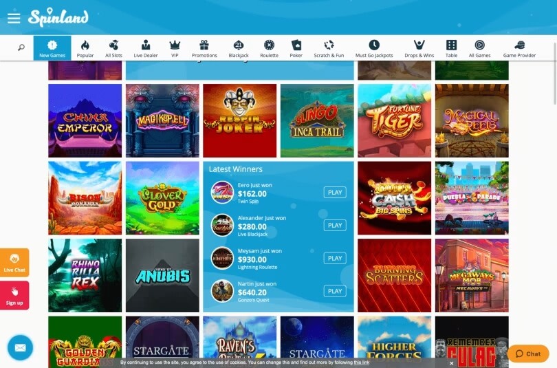 Spinland Casino New games