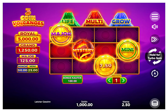 3 Coin Volcanoes