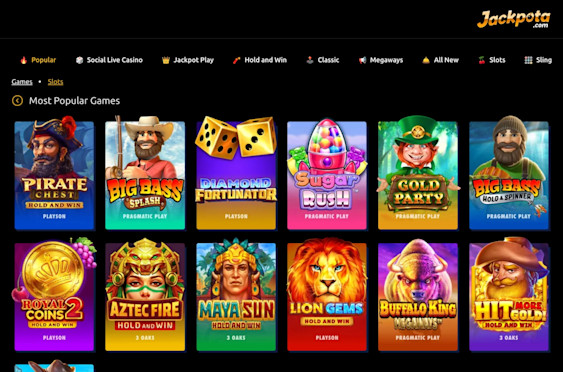 Jackpota casino screenshot 4