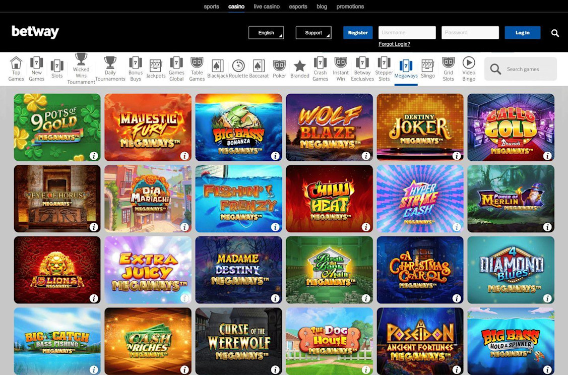 Betway Casino Screenshot 2
