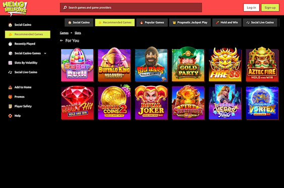 Hello Millions casino screenshot 3