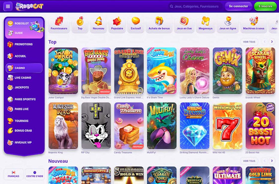 RoboCat Casino Screenshot 4