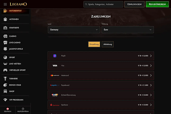 Overview of payment methods