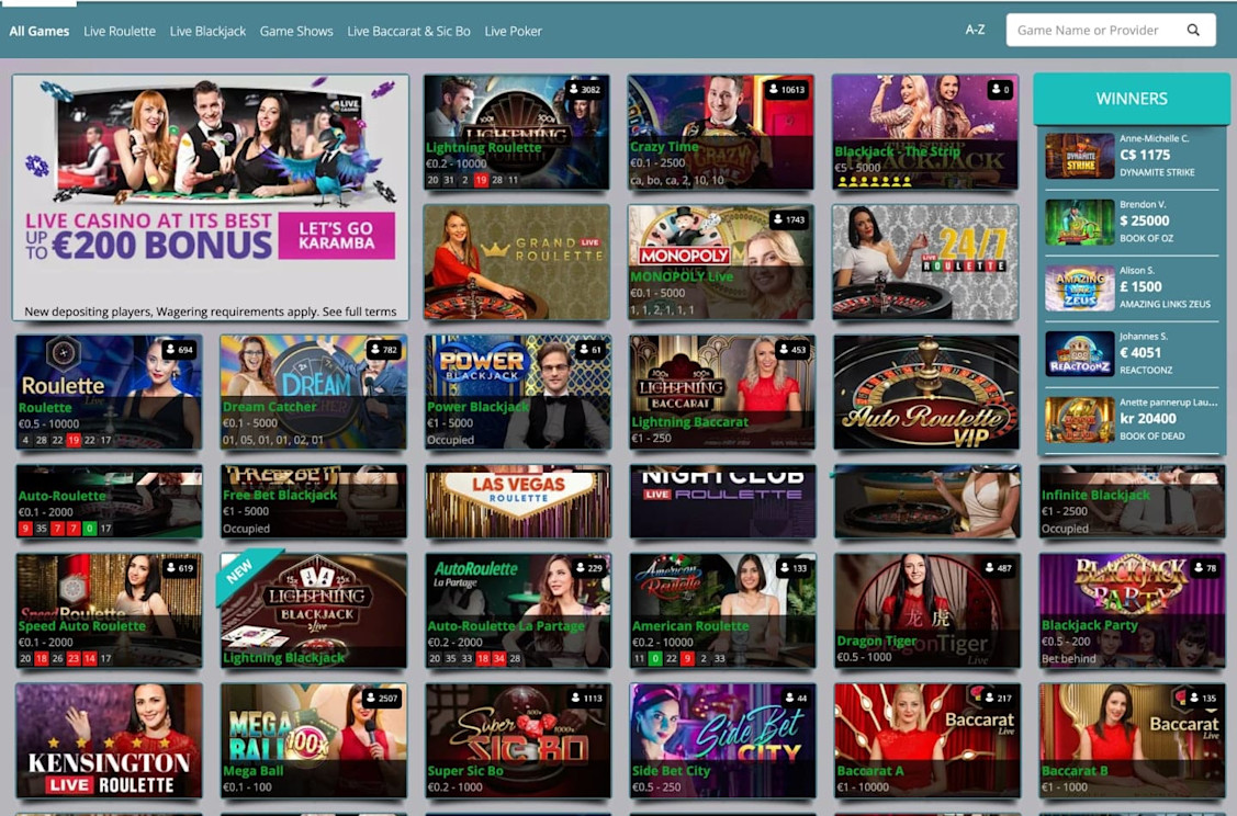 Karamba Casino screenshot 2