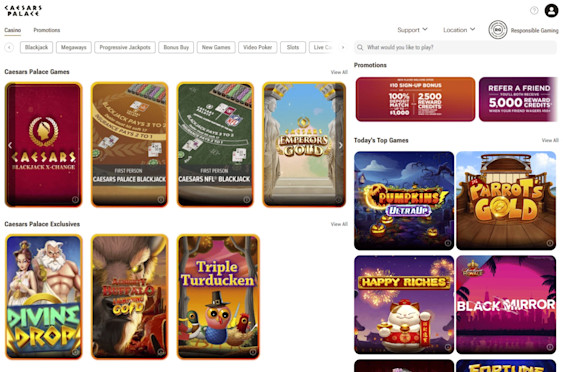 Caesars Palace West Virginia Screenshot 2