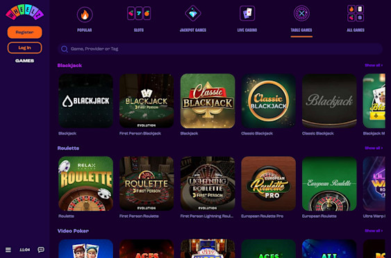 Wheelz casino screenshot 2
