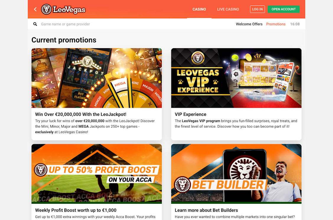 LeoVegas Screenshot 5