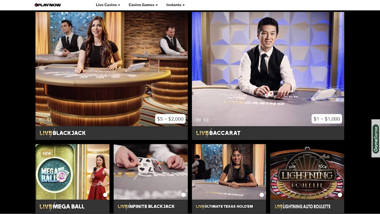 PlayNow Casino - Live Dealer Games