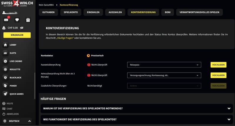 Swiss4Win Bonus Screenshot Step 2