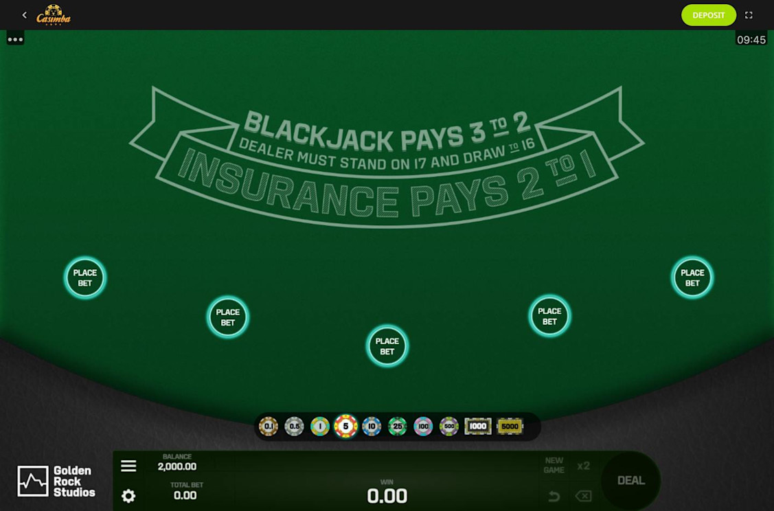 Casimba blackjack game