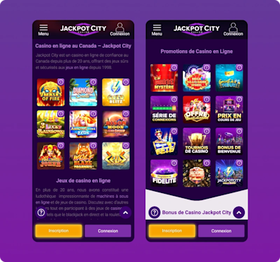 Jackpot City captures d'écran mobile