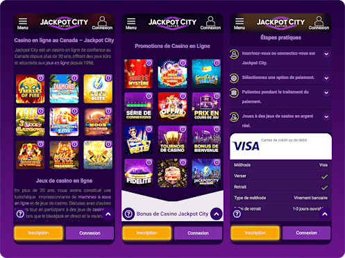 Jackpot City captures d'écran mobile