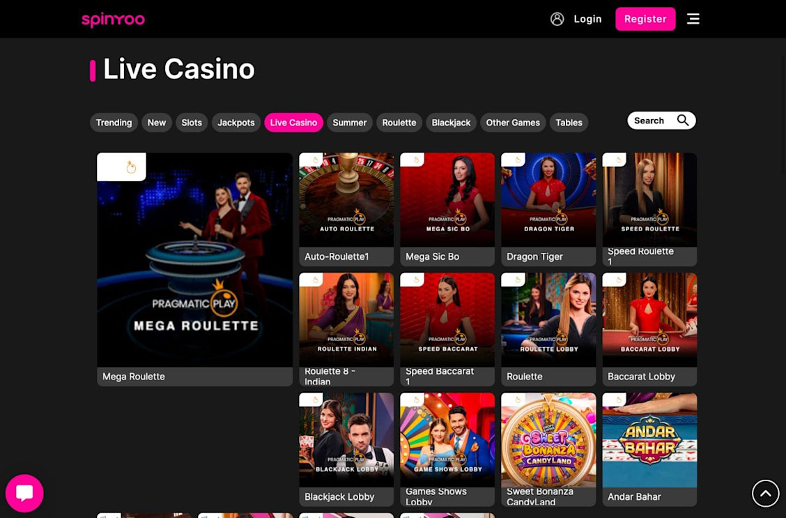 SpinYoo live casino