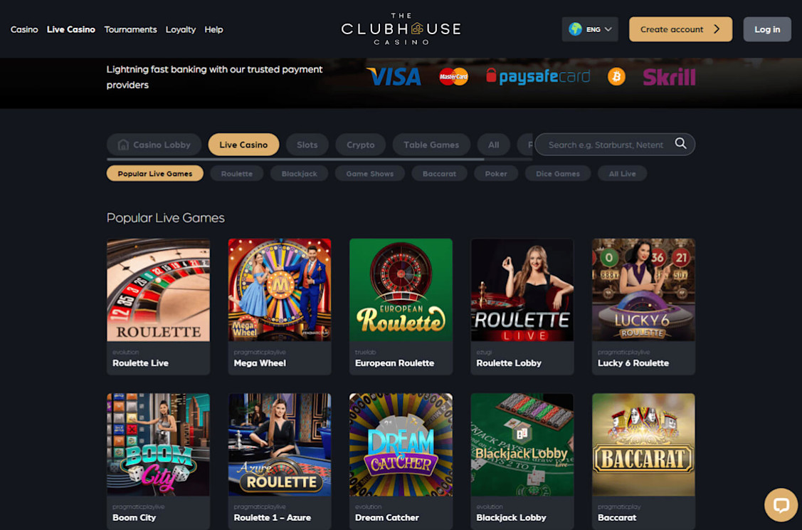 Clubhouse Casino Screenshot 6