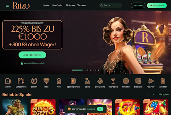 Landing page with welcome bonus