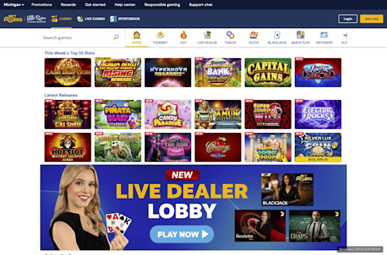 BetRivers Casino Michigan Screenshot 1