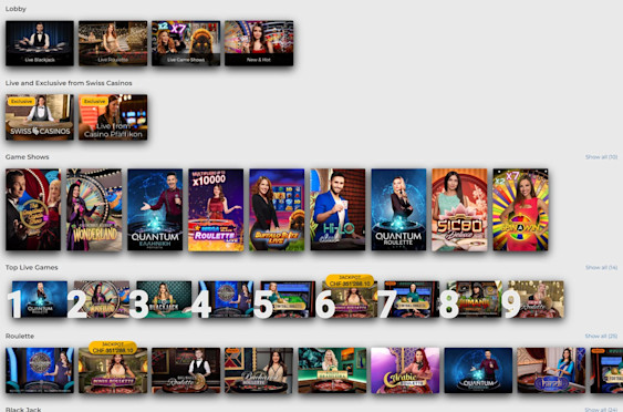 Swiss Casinos Screenshot 2
