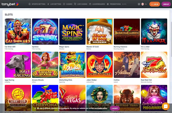 TonyBet slots