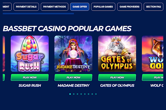 BassBet Popular Games