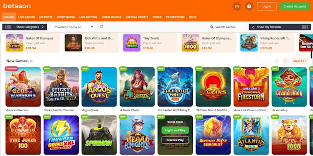 Betsson New Slot Games