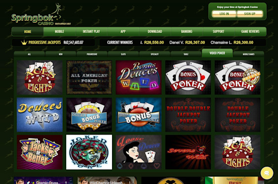 Springbok Casino Screenshot 1