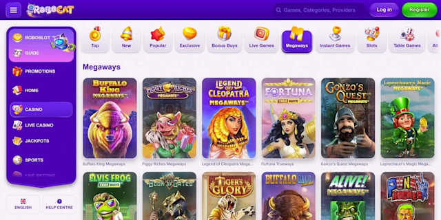 Robocat casino megaways games