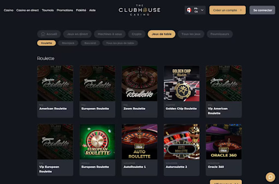 The Clubhouse Casino casino table