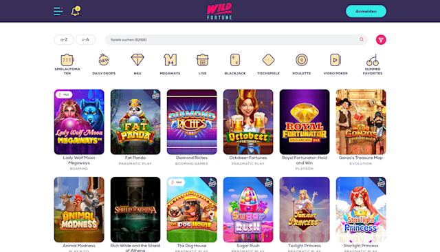Wild Fortune Casino Games