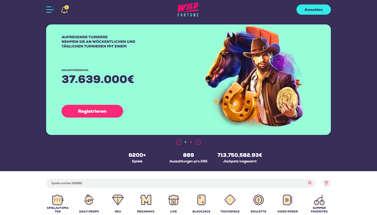 Wild Fortune Homepage