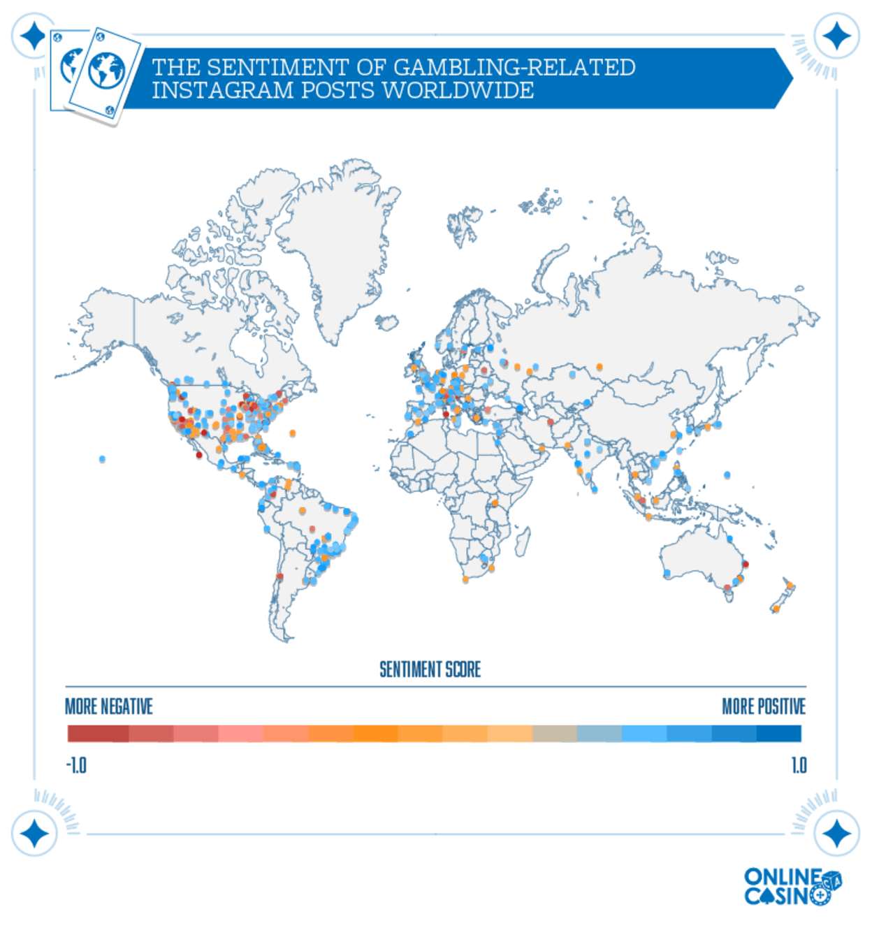 Gambling Sentiments Map