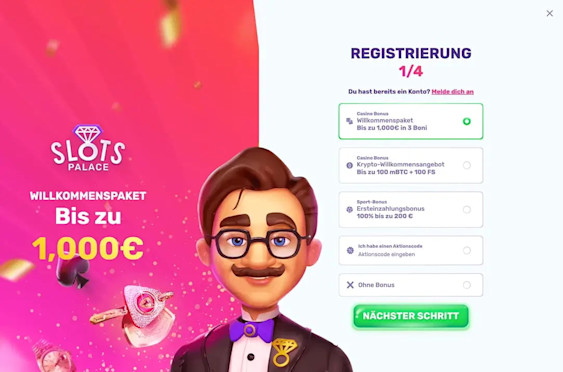 Registration page